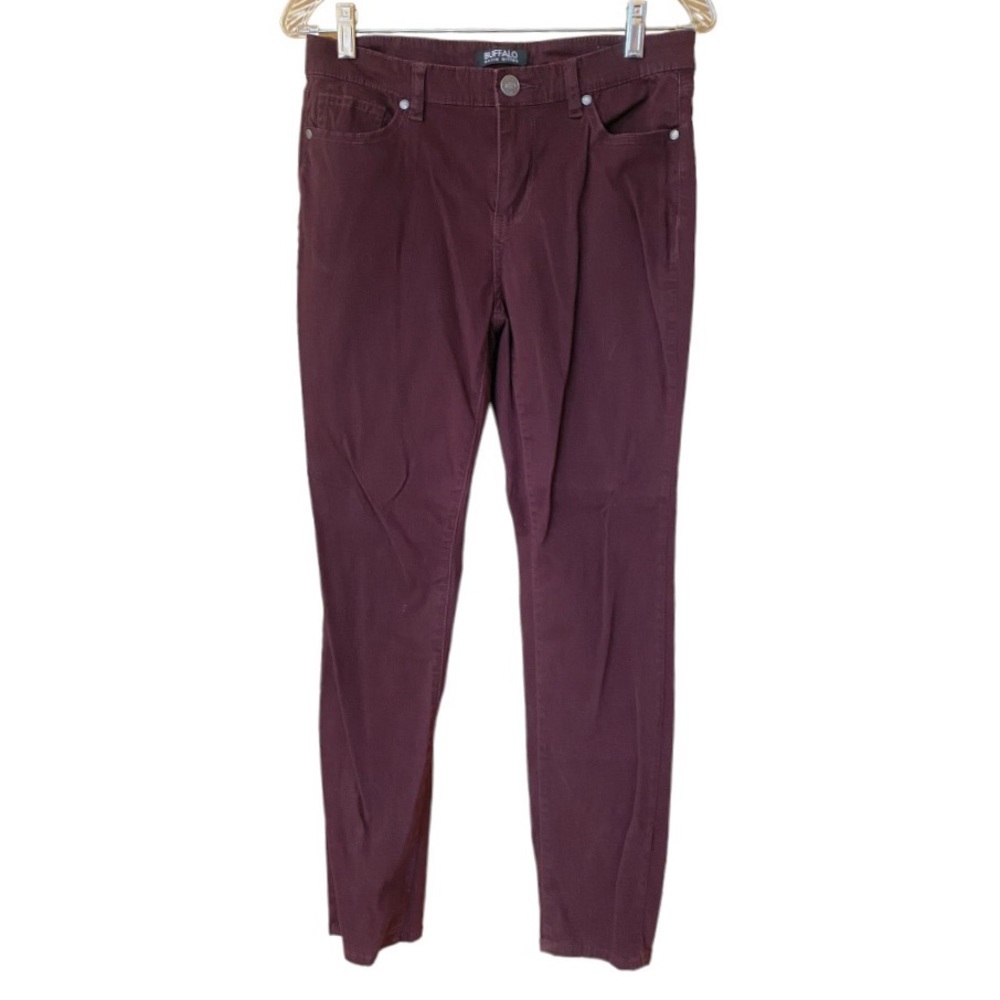Buffalo David Bitton “Hope” maroon skinny stretch jeans
